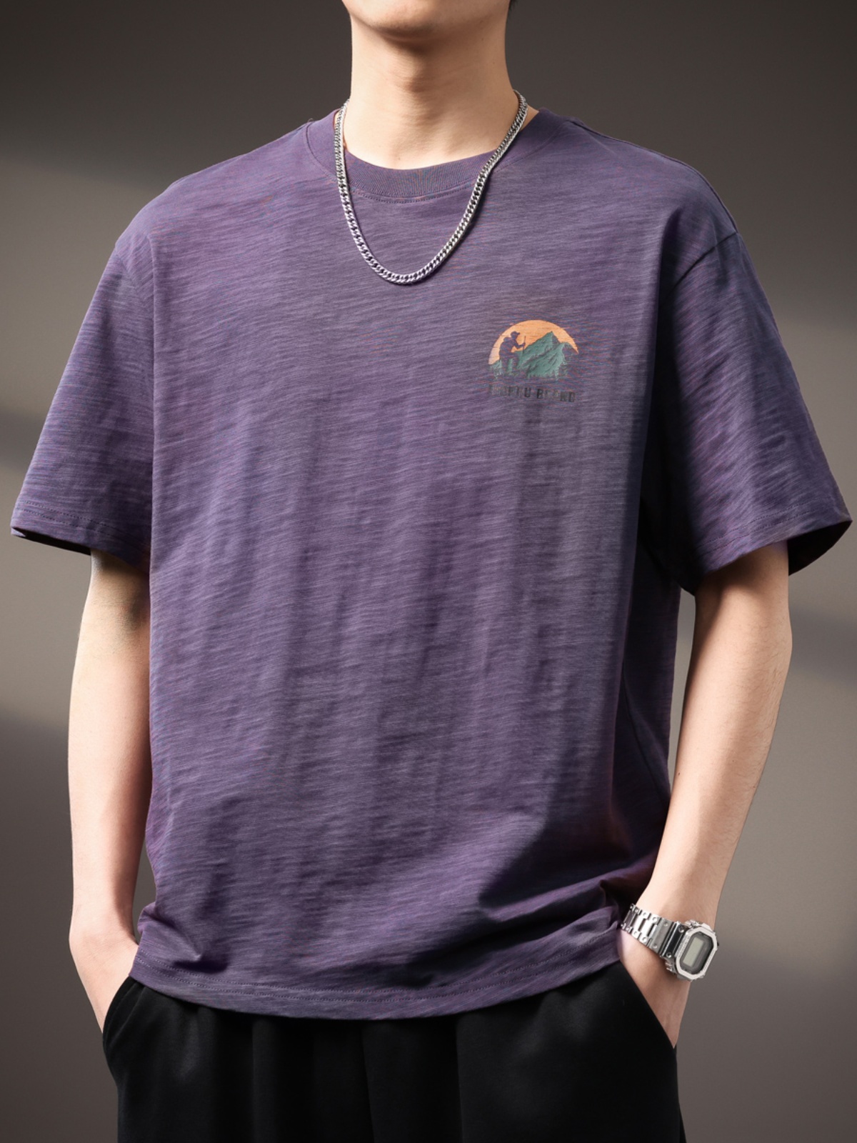 170–190g Slub Cotton Short-Sleeve T-Shirt