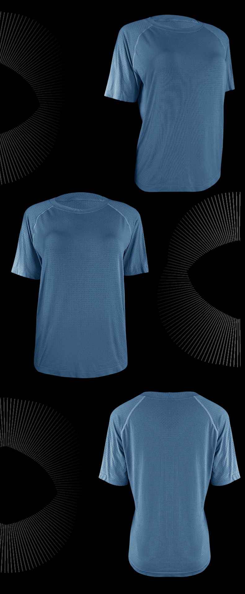 140–160g Quick-Dry Sports Short-Sleeve T-Shirt