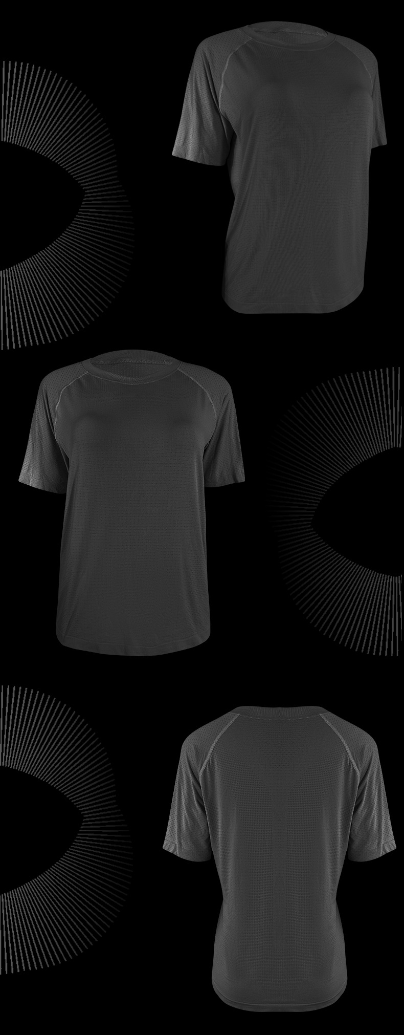 140–160g Quick-Dry Sports Short-Sleeve T-Shirt