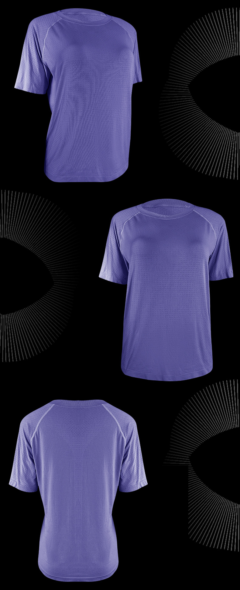 140–160g Quick-Dry Sports Short-Sleeve T-Shirt
