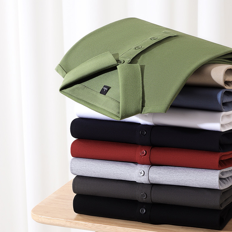 220g Heavyweight Long-Sleeve Cotton Piqué Polo Shirt